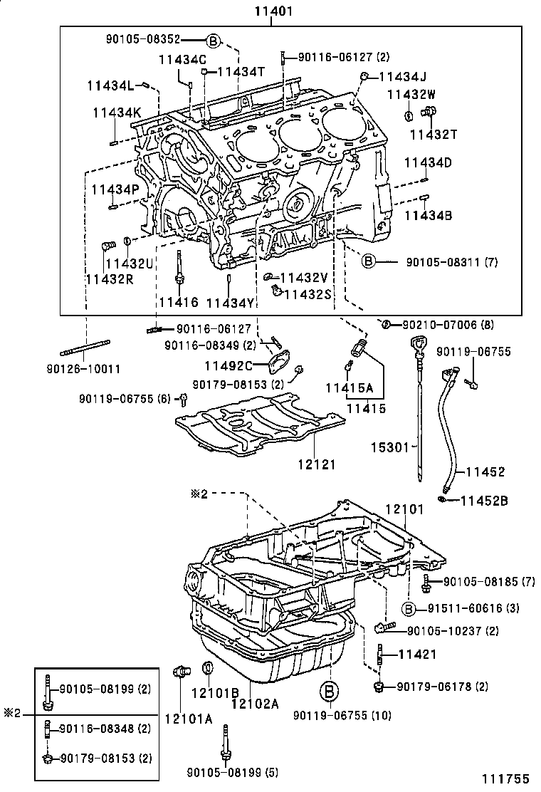  RX300 |  CYLINDER BLOCK