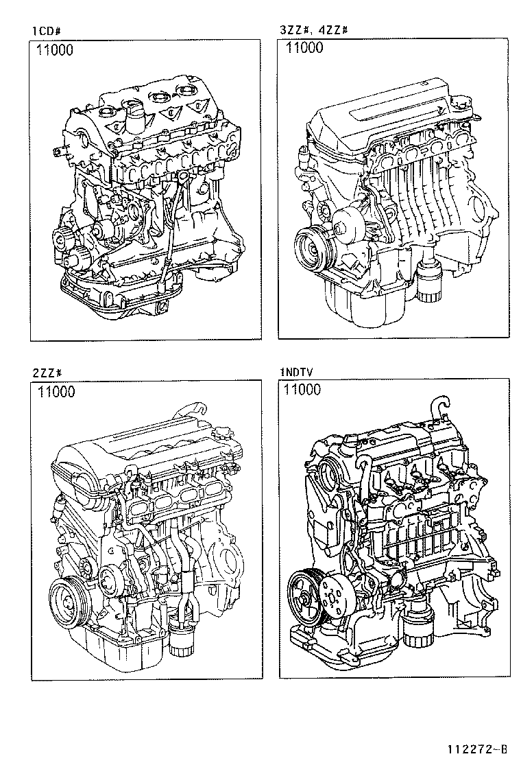  COROLLA SED WG UKP |  PARTIAL ENGINE ASSEMBLY