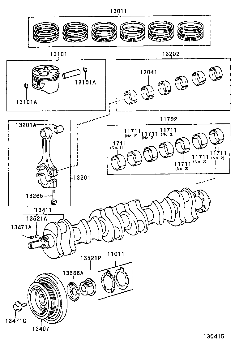  IS200 300 |  CRANKSHAFT PISTON