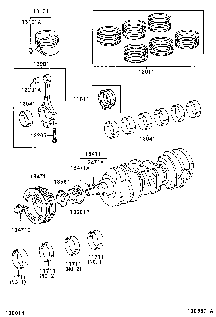  RX300 330 350 |  CRANKSHAFT PISTON