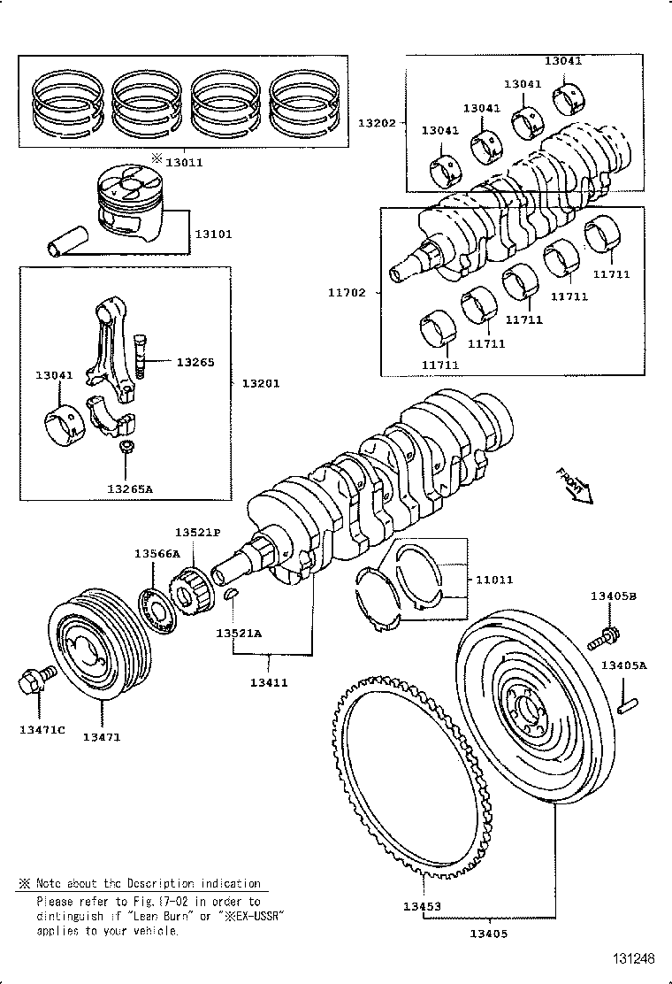  CARINA E SED LB JPP |  CRANKSHAFT PISTON