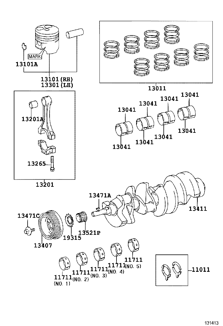  LAND CRUISER 100 |  CRANKSHAFT PISTON