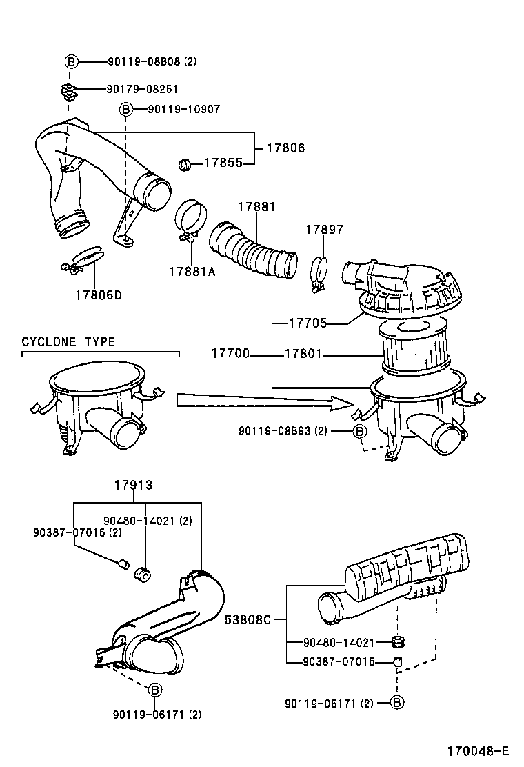  LAND CRUISER 90 |  AIR CLEANER