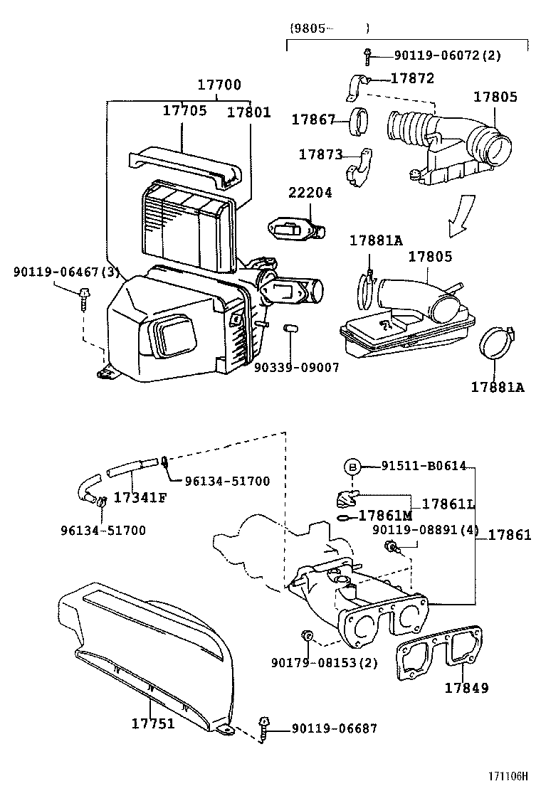  GS300 430 |  AIR CLEANER