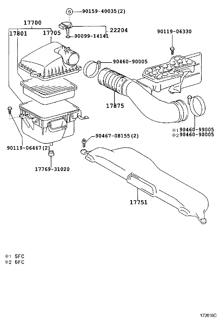  LS430 |  AIR CLEANER