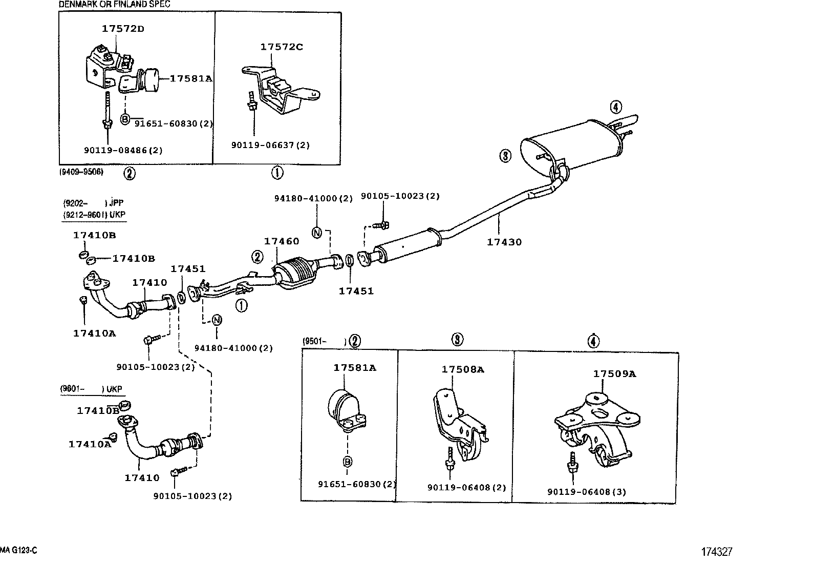  CARINA E UKP |  EXHAUST PIPE