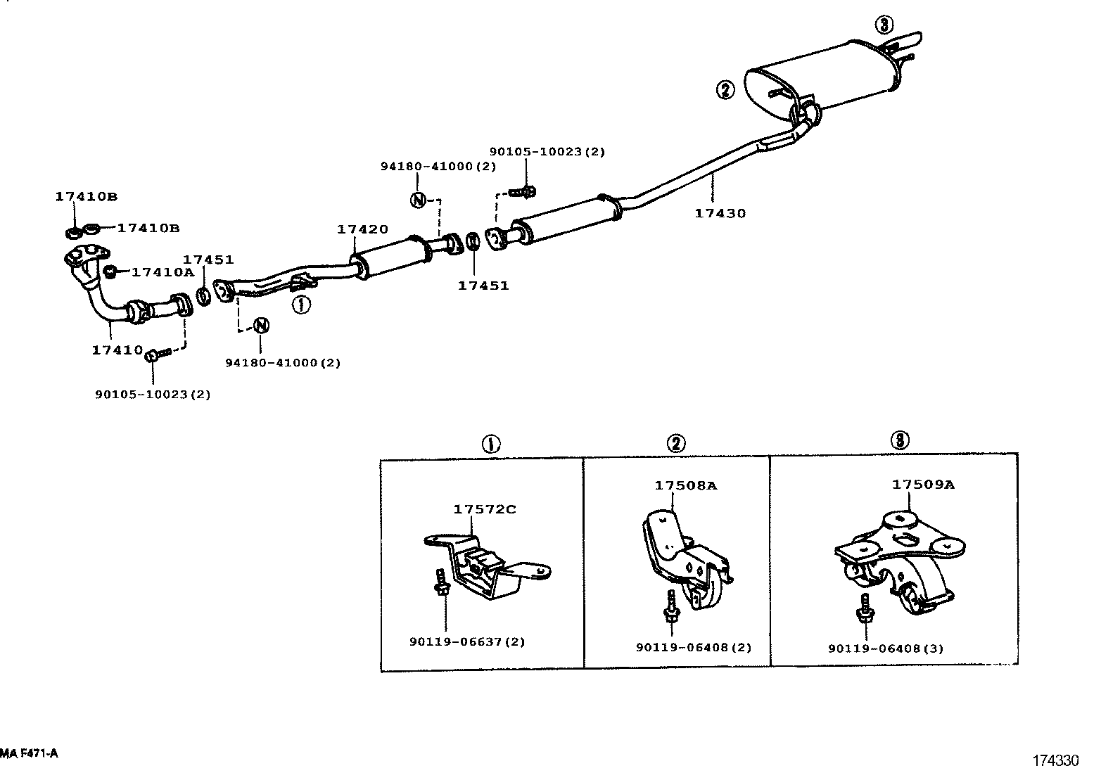  CARINA E UKP |  EXHAUST PIPE