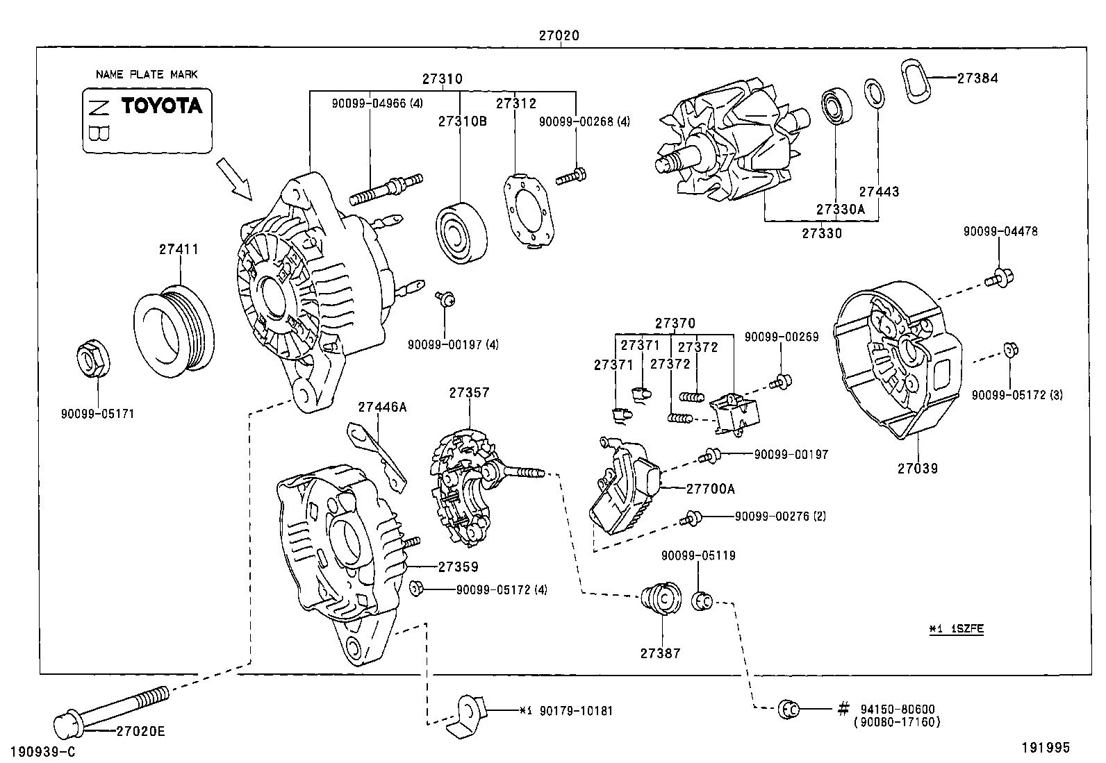  YARIS JPP |  ALTERNATOR