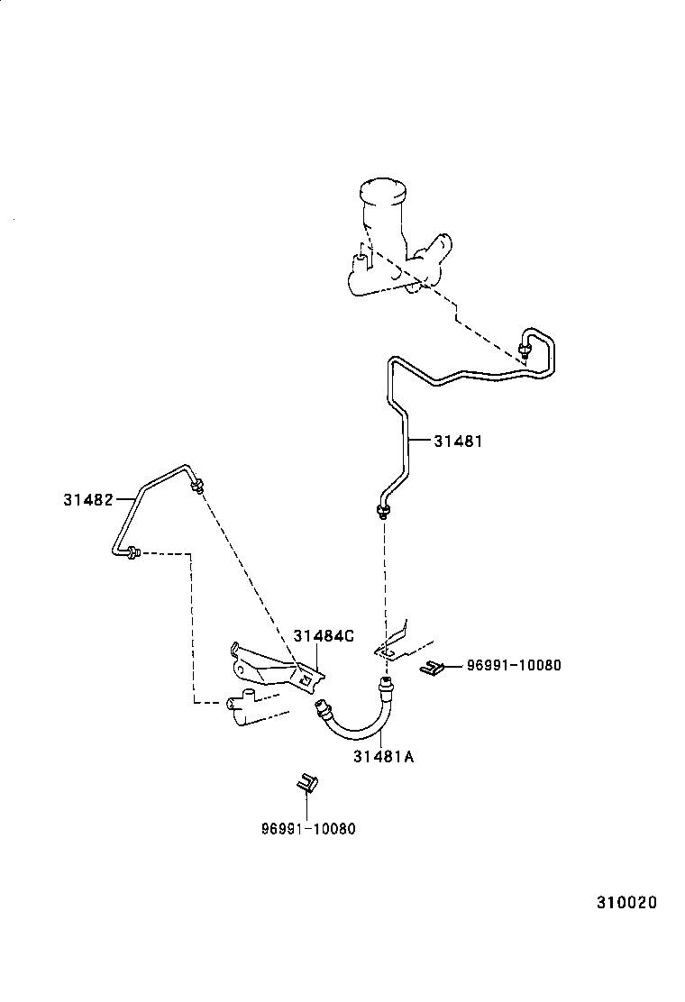  LAND CRUISER 90 |  CLUTCH PEDAL FLEXIBLE HOSE