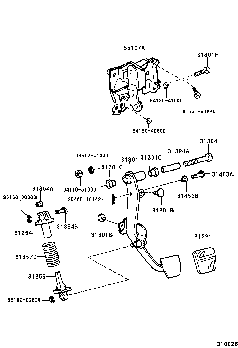  CAMRY |  CLUTCH PEDAL FLEXIBLE HOSE