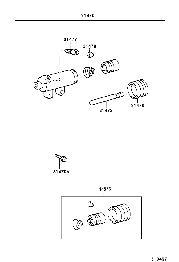  LAND CRUISER 100 |  CLUTCH RELEASE CYLINDER