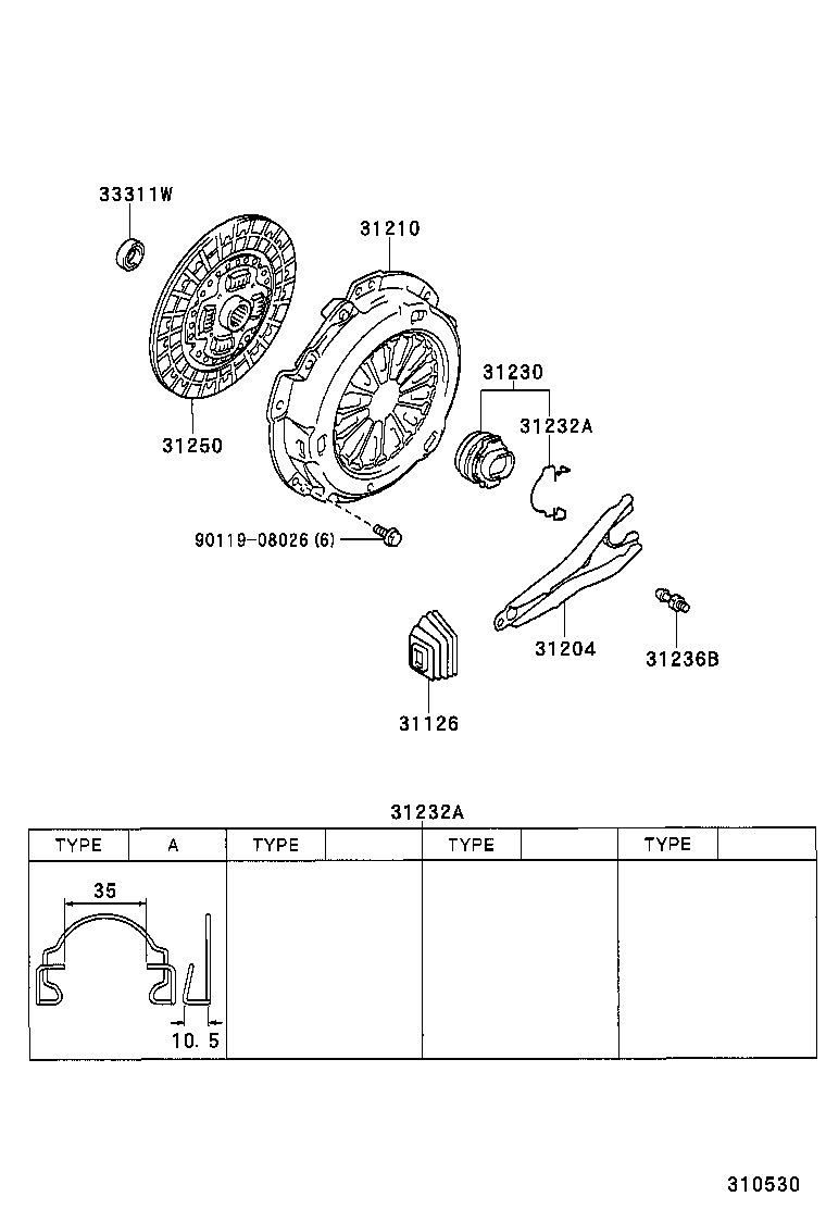  IS200 300 |  CLUTCH RELEASE FORK