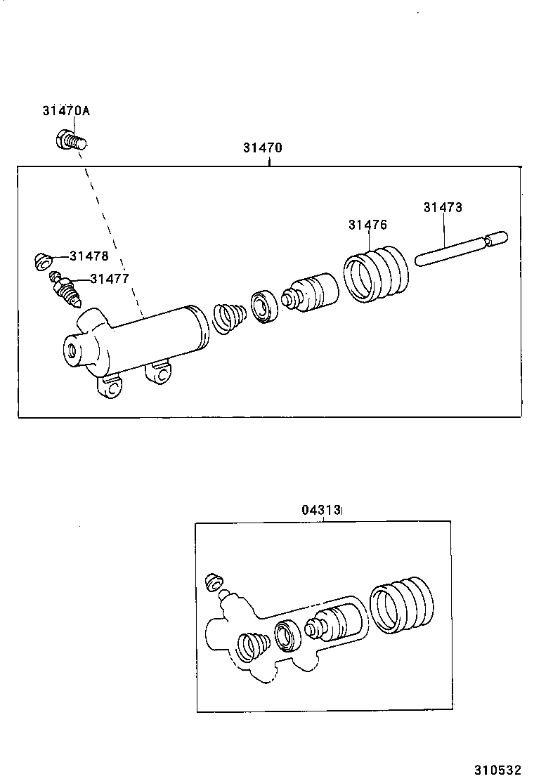  IS200 300 |  CLUTCH RELEASE CYLINDER