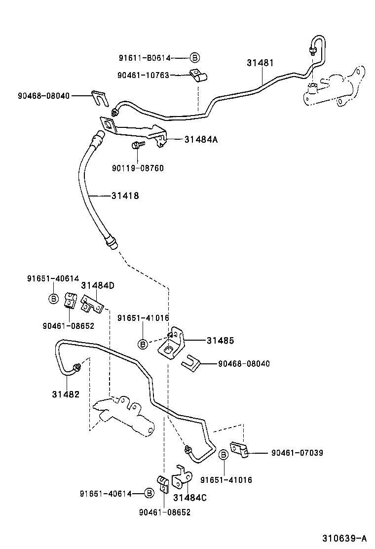  CELICA |  CLUTCH PEDAL FLEXIBLE HOSE