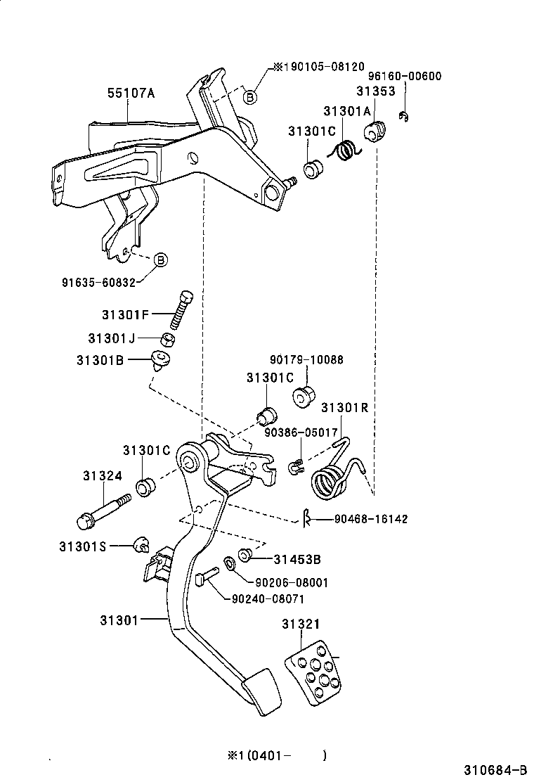  MR2 |  CLUTCH PEDAL FLEXIBLE HOSE