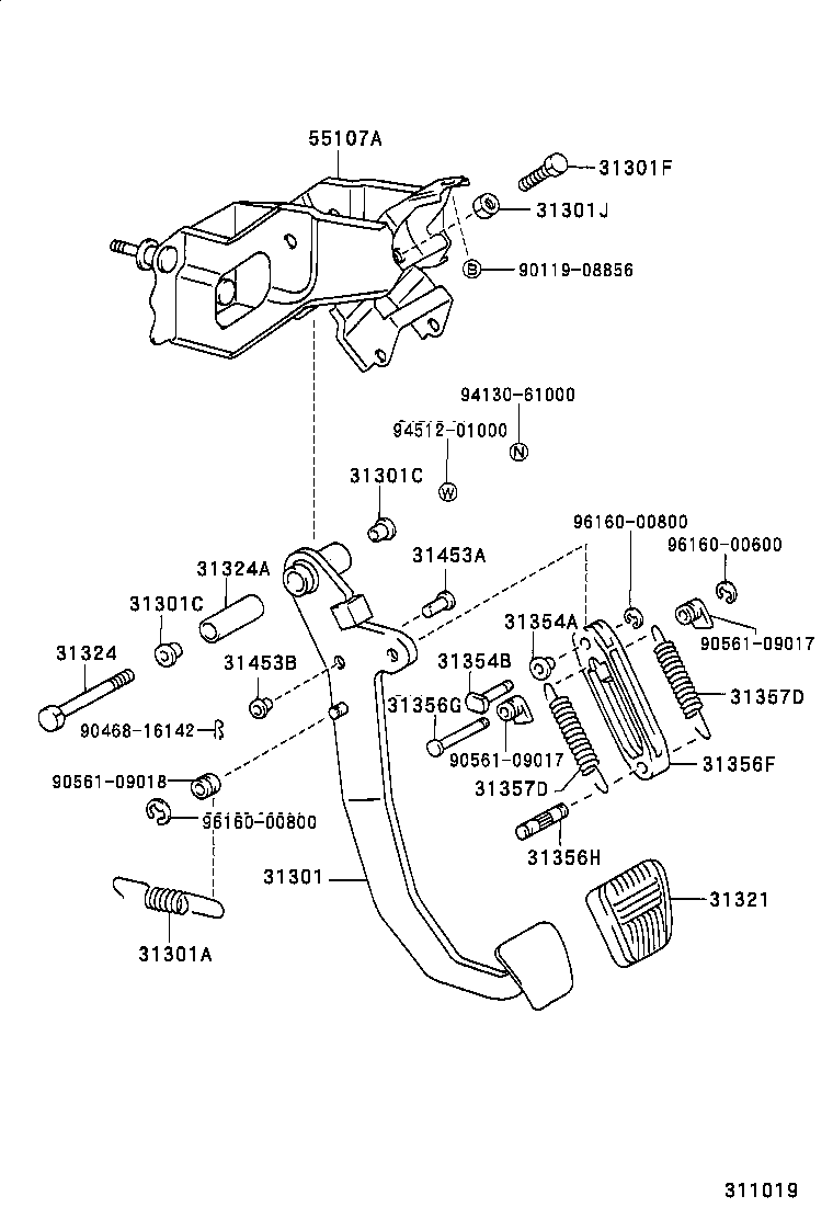  LAND CRUISER 100 |  CLUTCH PEDAL FLEXIBLE HOSE