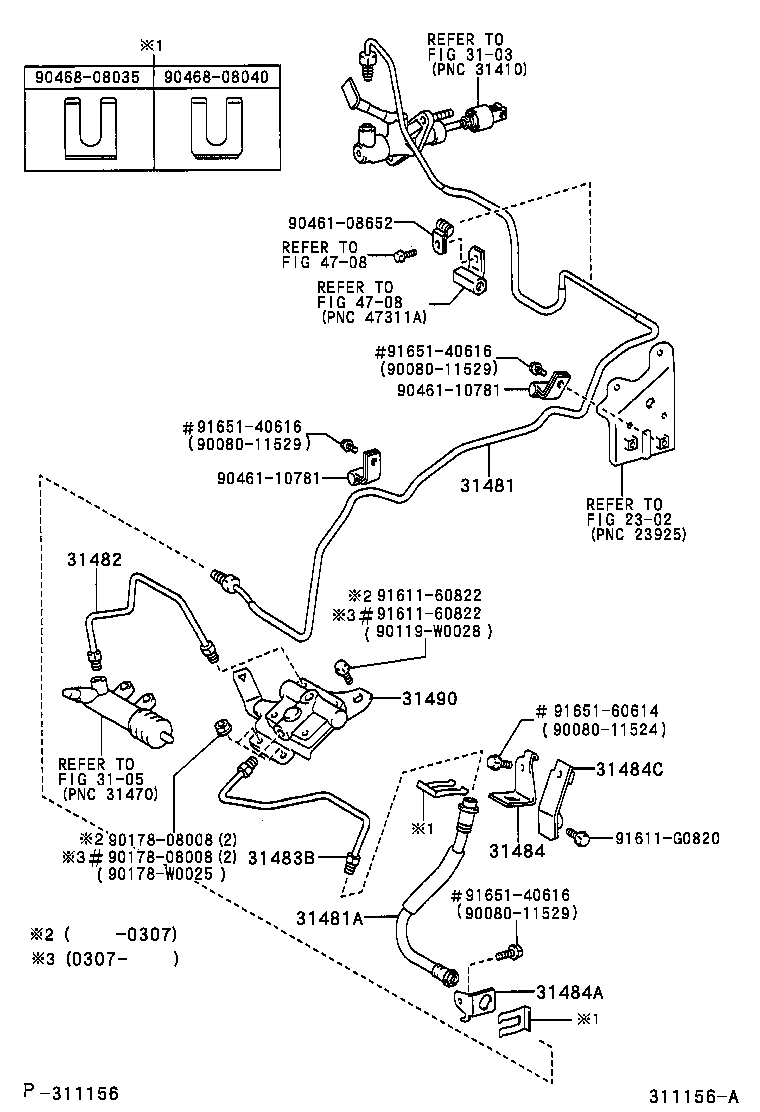  AVENSIS |  CLUTCH PEDAL FLEXIBLE HOSE