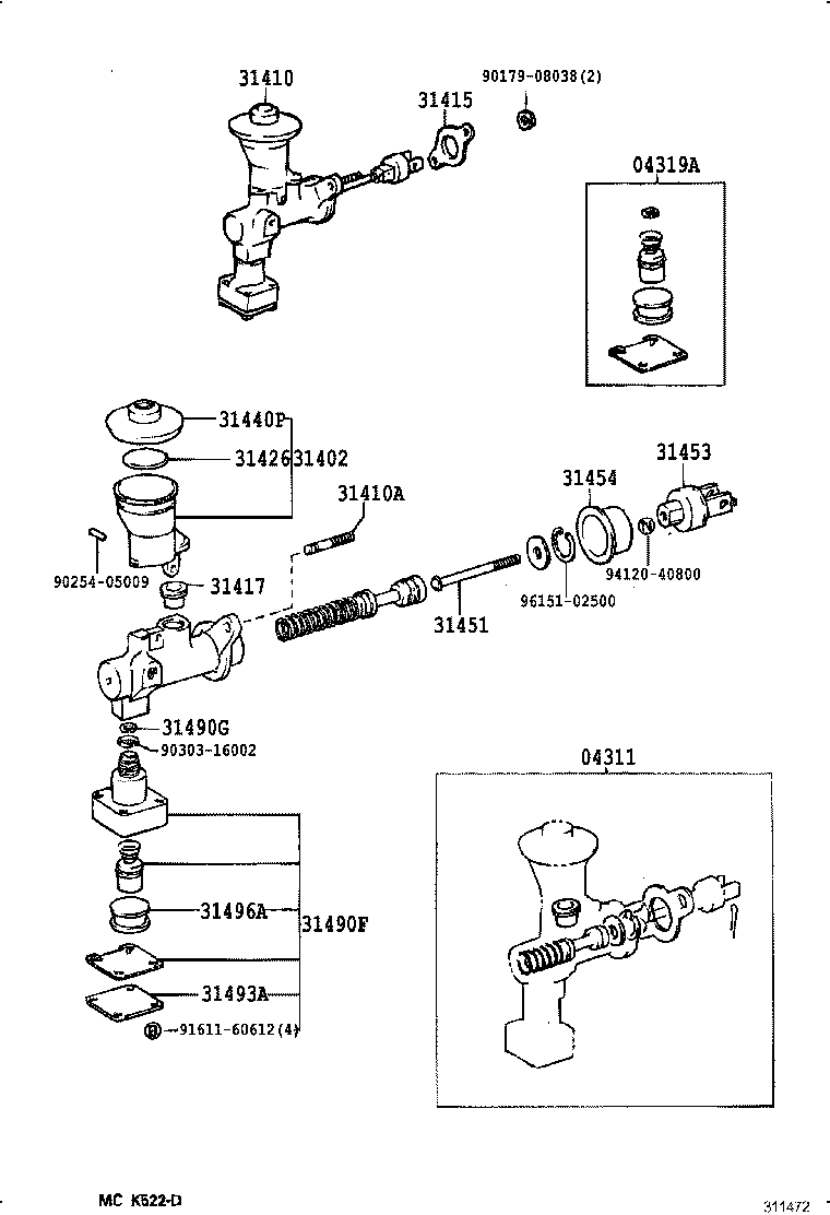  LAND CRUISER 70 |  CLUTCH MASTER CYLINDER