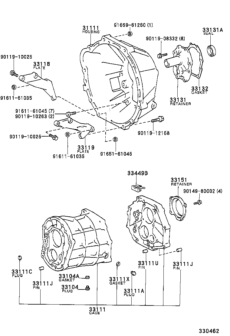 HILUX |  CLUTCH HOUSING TRANSMISSION CASE MTM