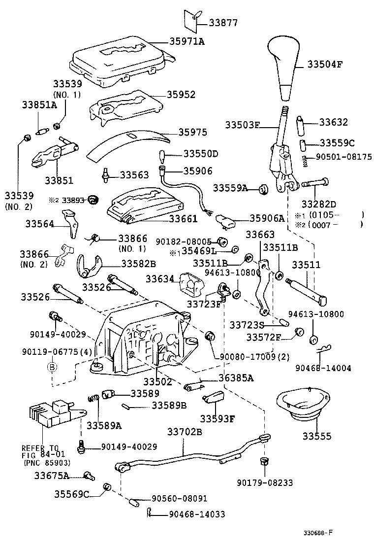  GS300 430 |  SHIFT LEVER RETAINER