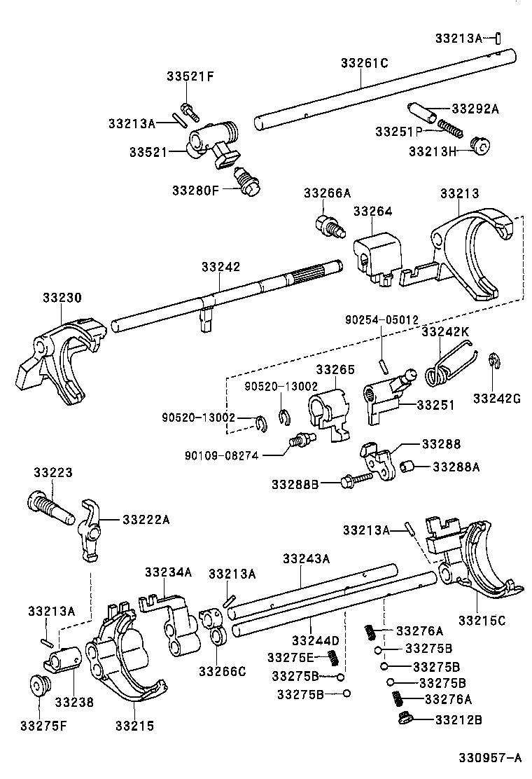  IS200 300 |  GEAR SHIFT FORK LEVER SHAFT MTM