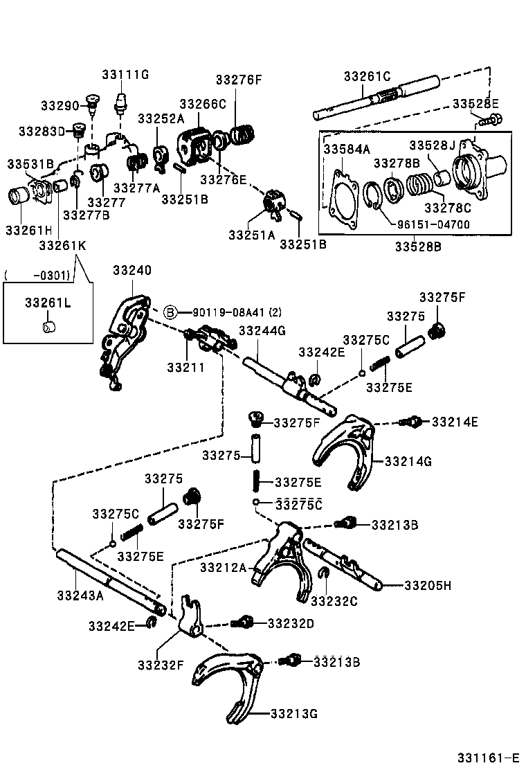  CELICA |  GEAR SHIFT FORK LEVER SHAFT MTM