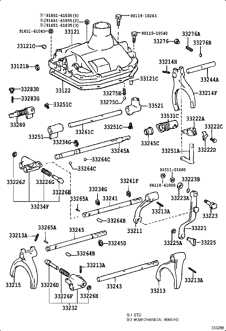  LAND CRUISER 70 |  GEAR SHIFT FORK LEVER SHAFT MTM