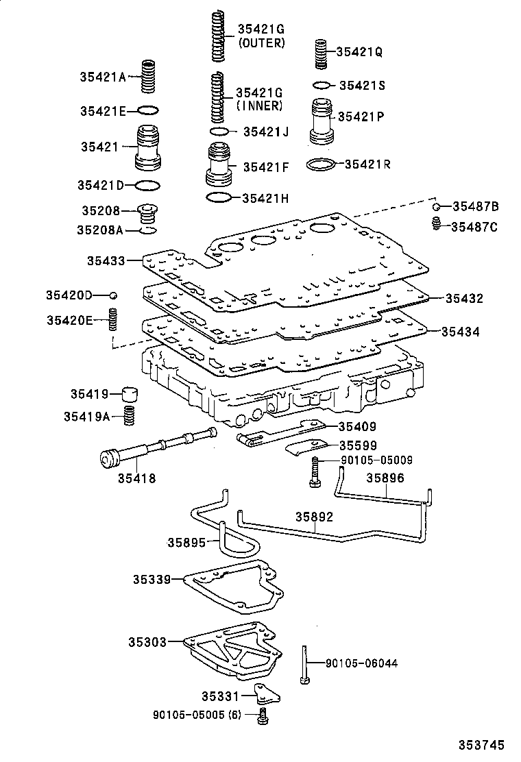  HIACE VAN COMUTER |  VALVE BODY OIL STRAINER ATM