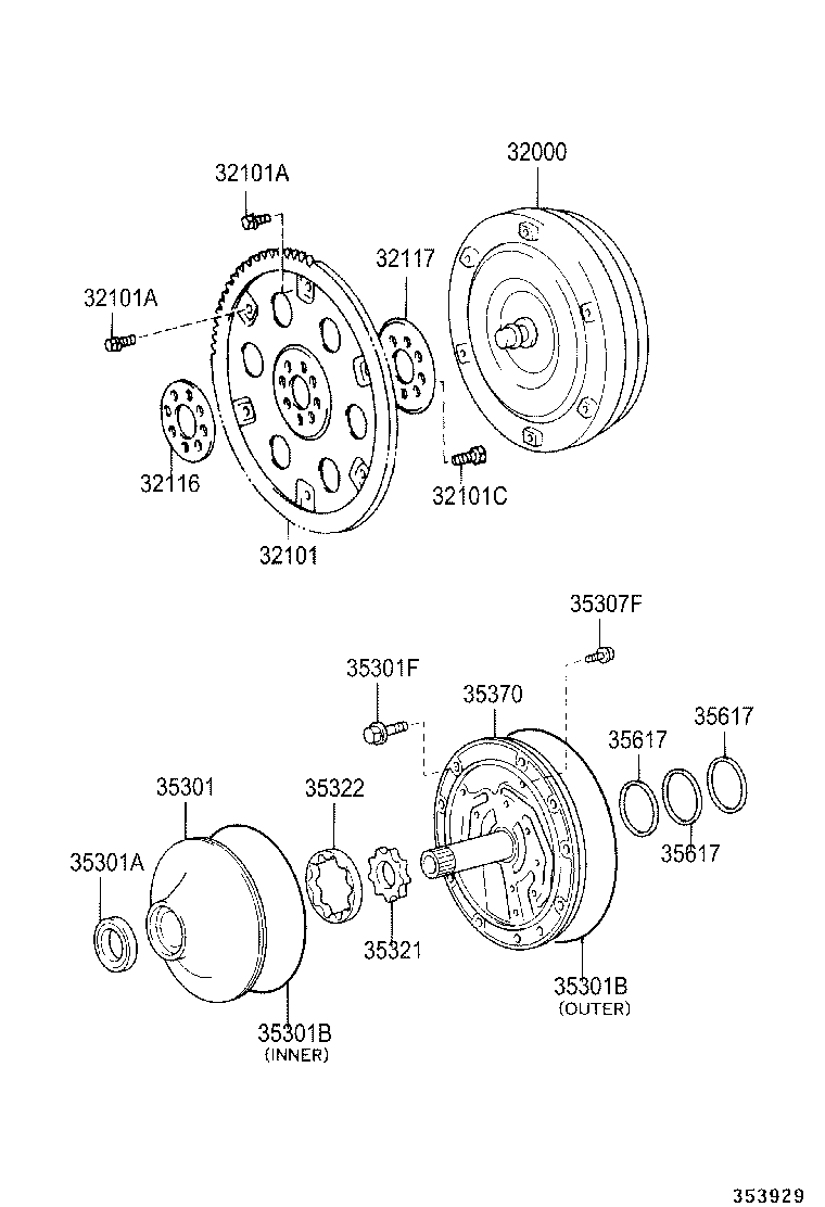  LX470 |  TORQUE CONVERTER FRONT OIL PUMP CHAIN ATM