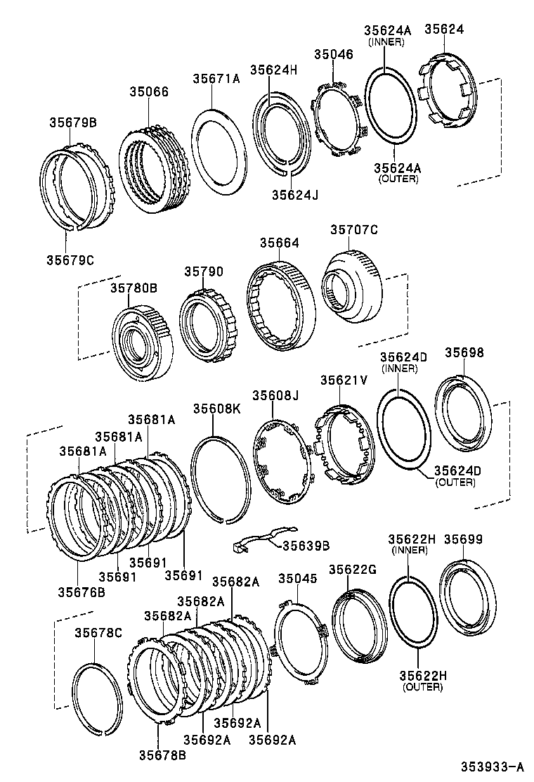  LX470 |  CENTER SUPPORT PLANETARY SUN GEAR ATM