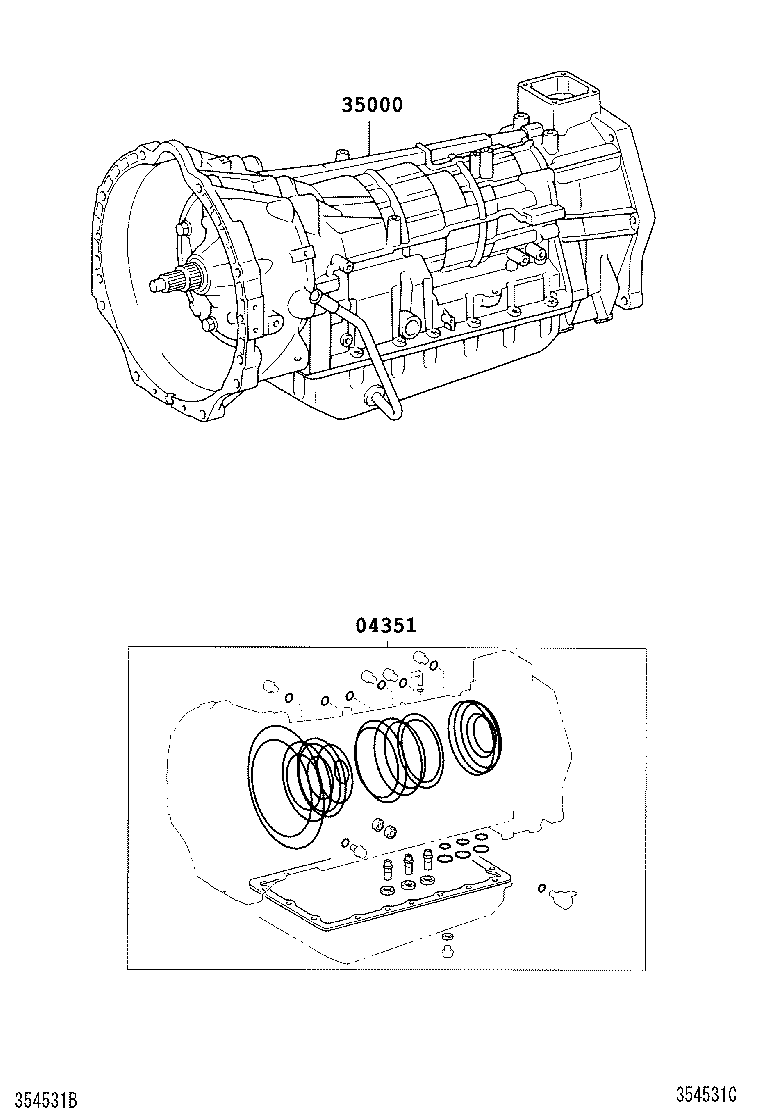  LAND CRUISER 100 |  TRANSAXLE OR TRANSMISSION ASSY GASKET KIT ATM