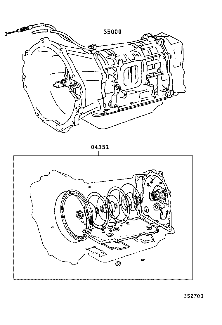  LAND CRUISER 80 |  TRANSAXLE OR TRANSMISSION ASSY GASKET KIT ATM