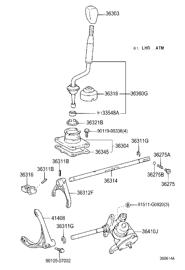  LAND CRUISER 90 |  TRANSFER LEVER SHIFT ROD