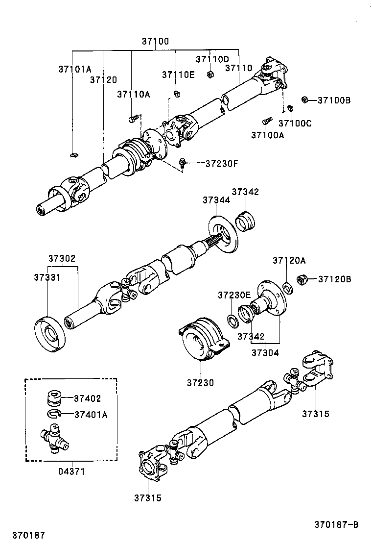  HILUX JPP |  PROPELLER SHAFT UNIVERSAL JOINT