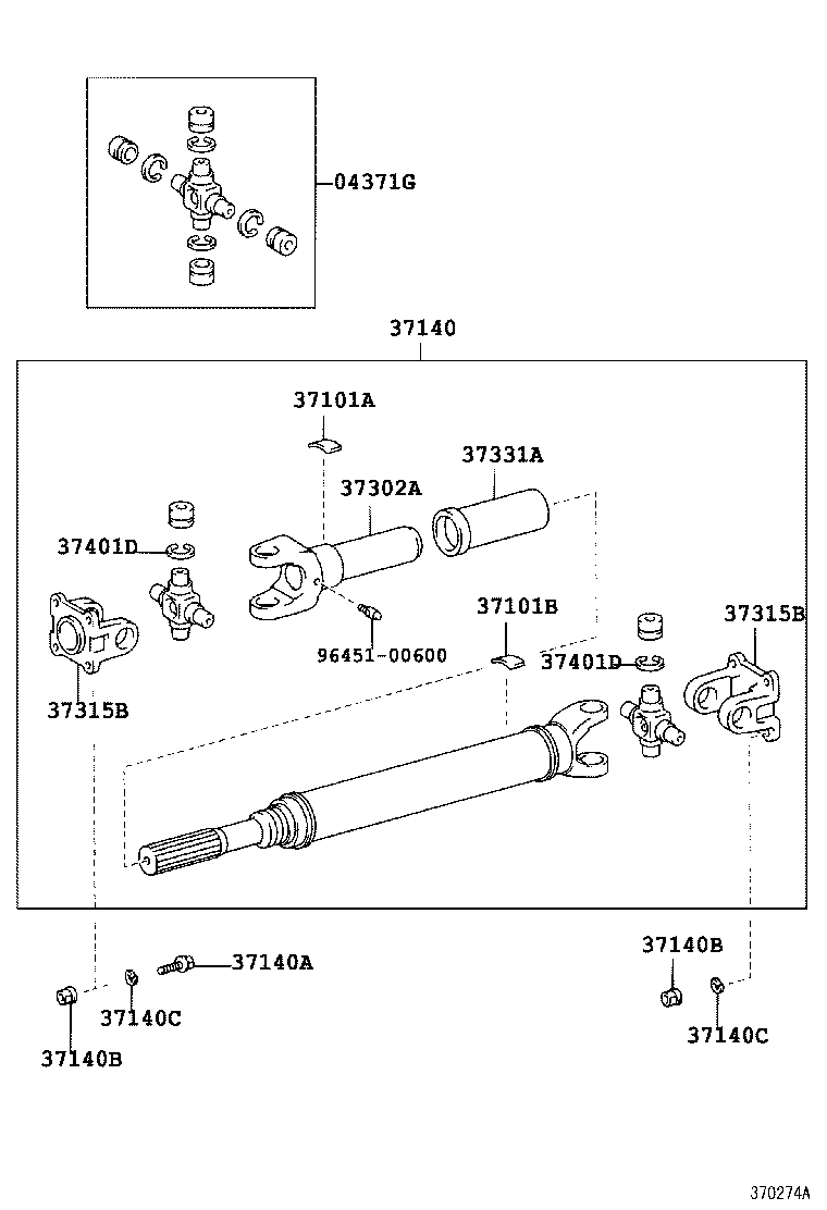  LX470 |  PROPELLER SHAFT UNIVERSAL JOINT