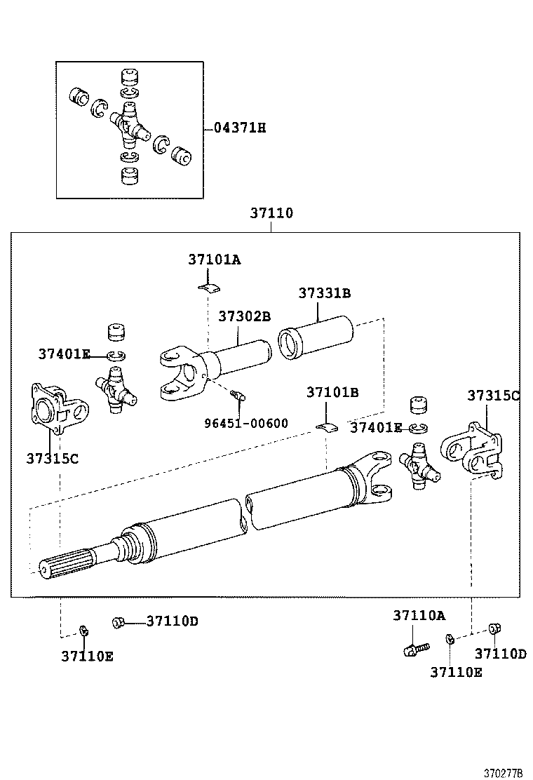  LX470 |  PROPELLER SHAFT UNIVERSAL JOINT
