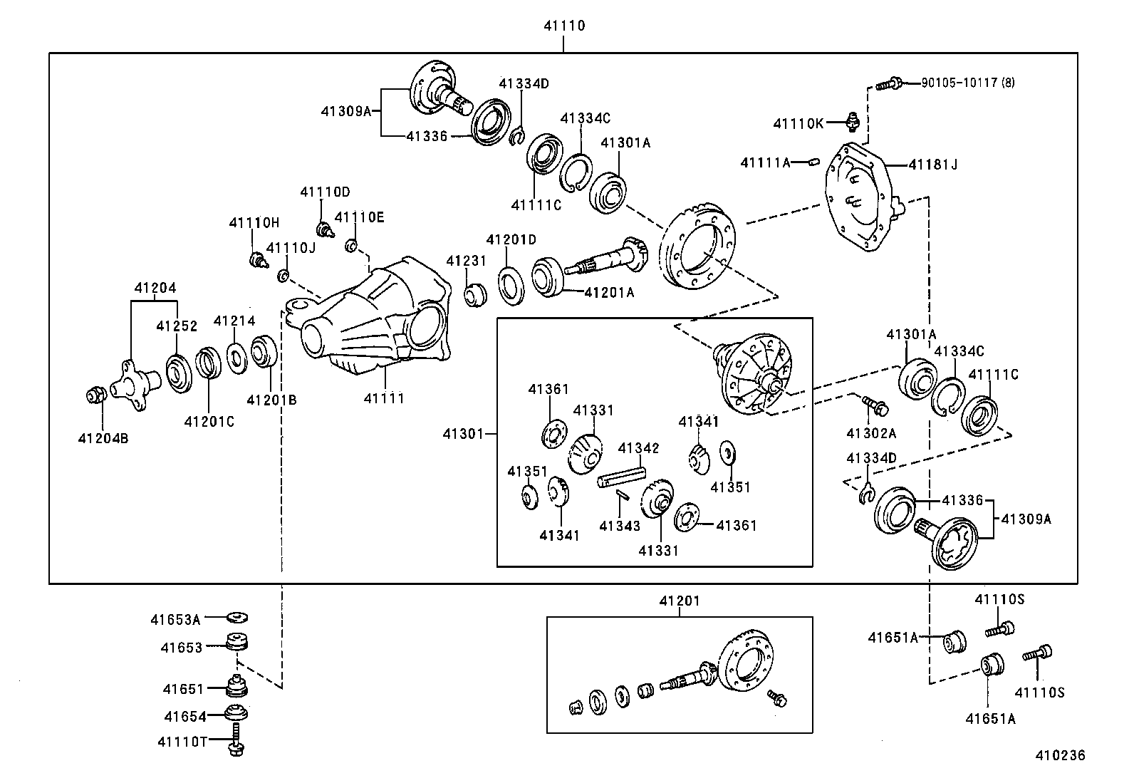  LS400 |  REAR AXLE HOUSING DIFFERENTIAL