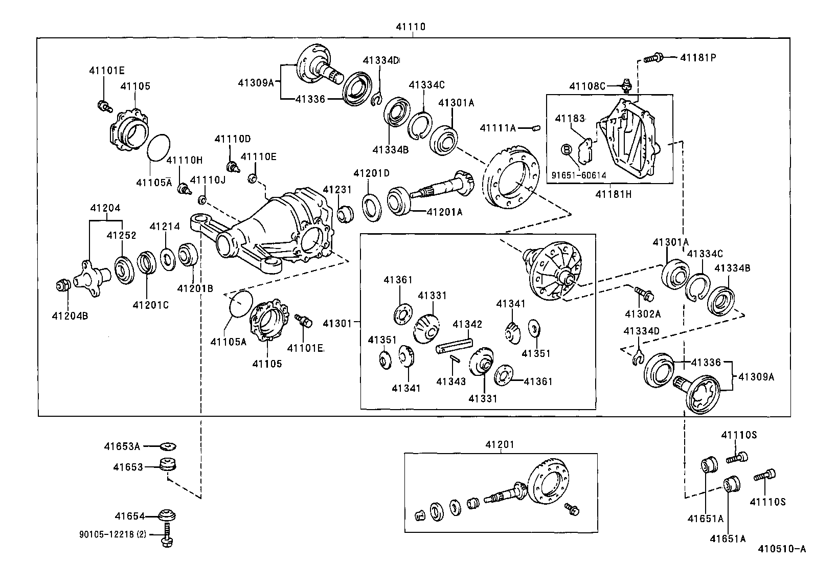  LS400 |  REAR AXLE HOUSING DIFFERENTIAL