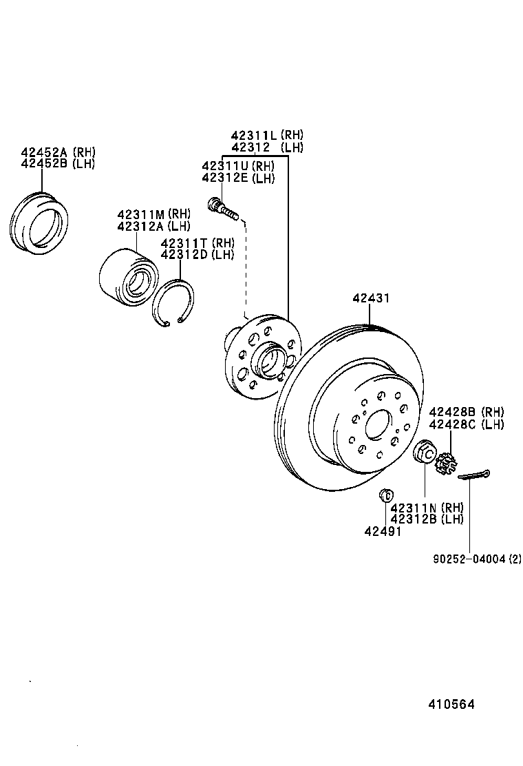  GS300 430 |  REAR AXLE SHAFT HUB