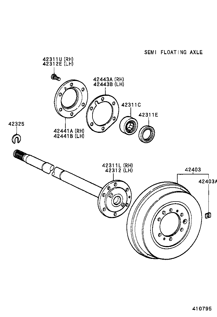  LAND CRUISER 70 |  REAR AXLE SHAFT HUB