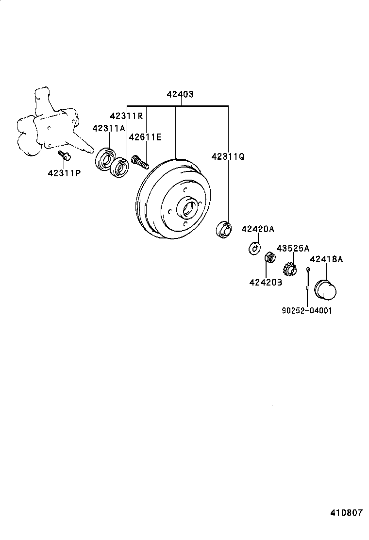  STARLET |  REAR AXLE SHAFT HUB