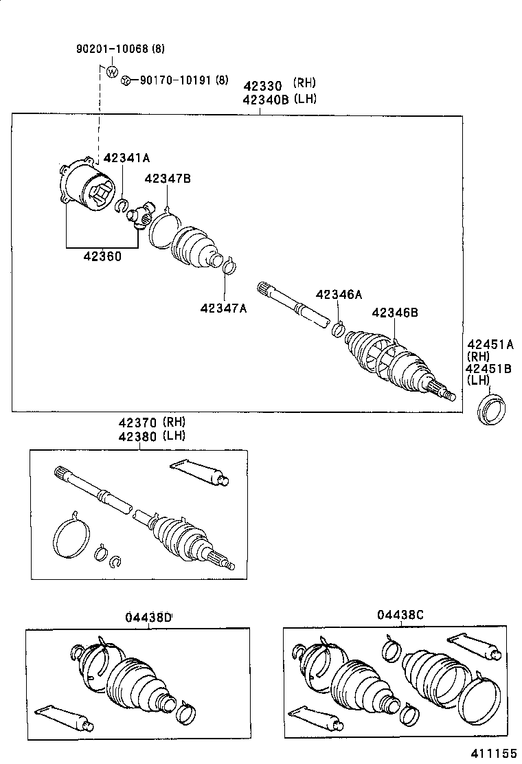  RX300 |  REAR AXLE SHAFT HUB