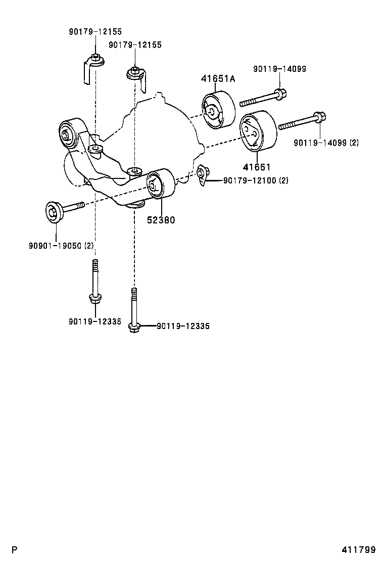  RX300 330 350 |  REAR AXLE HOUSING DIFFERENTIAL