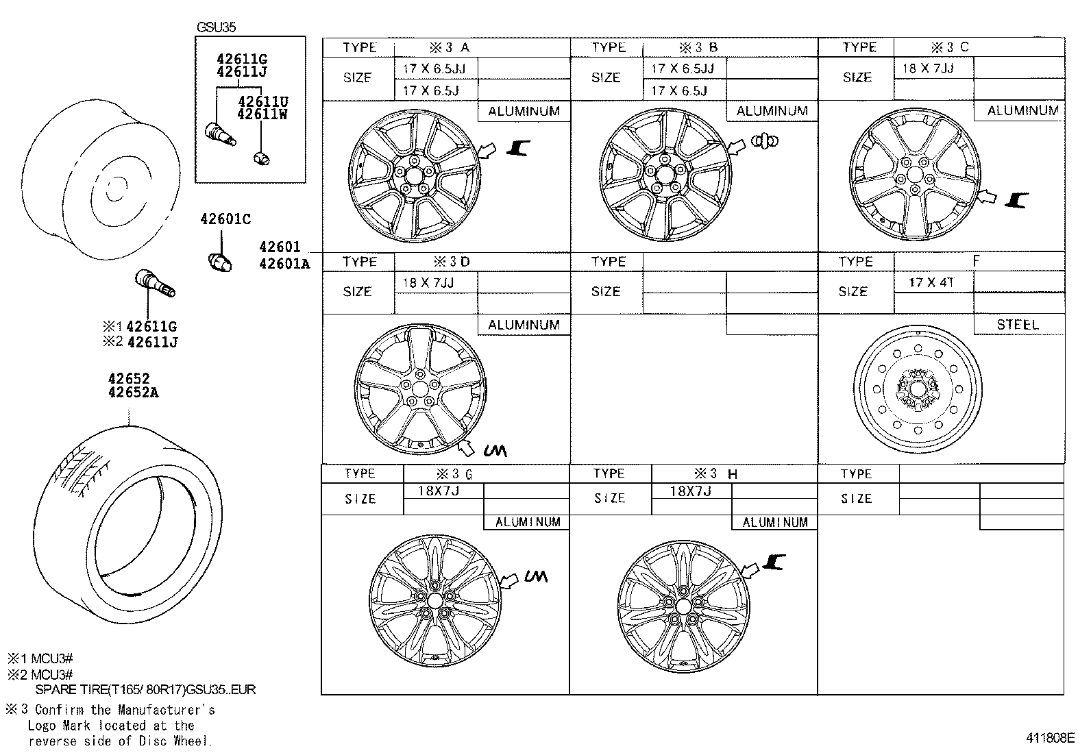  RX300 330 350 |  DISC WHEEL WHEEL CAP