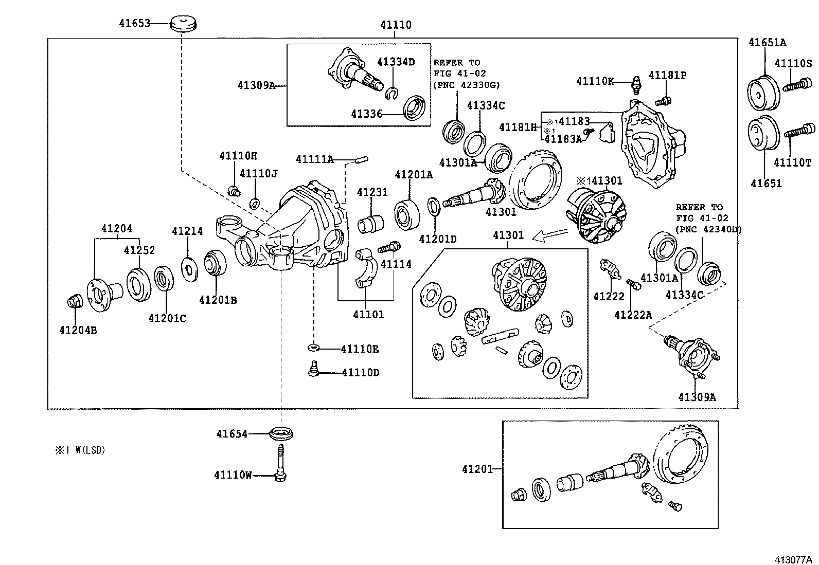  IS200 300 |  REAR AXLE HOUSING DIFFERENTIAL