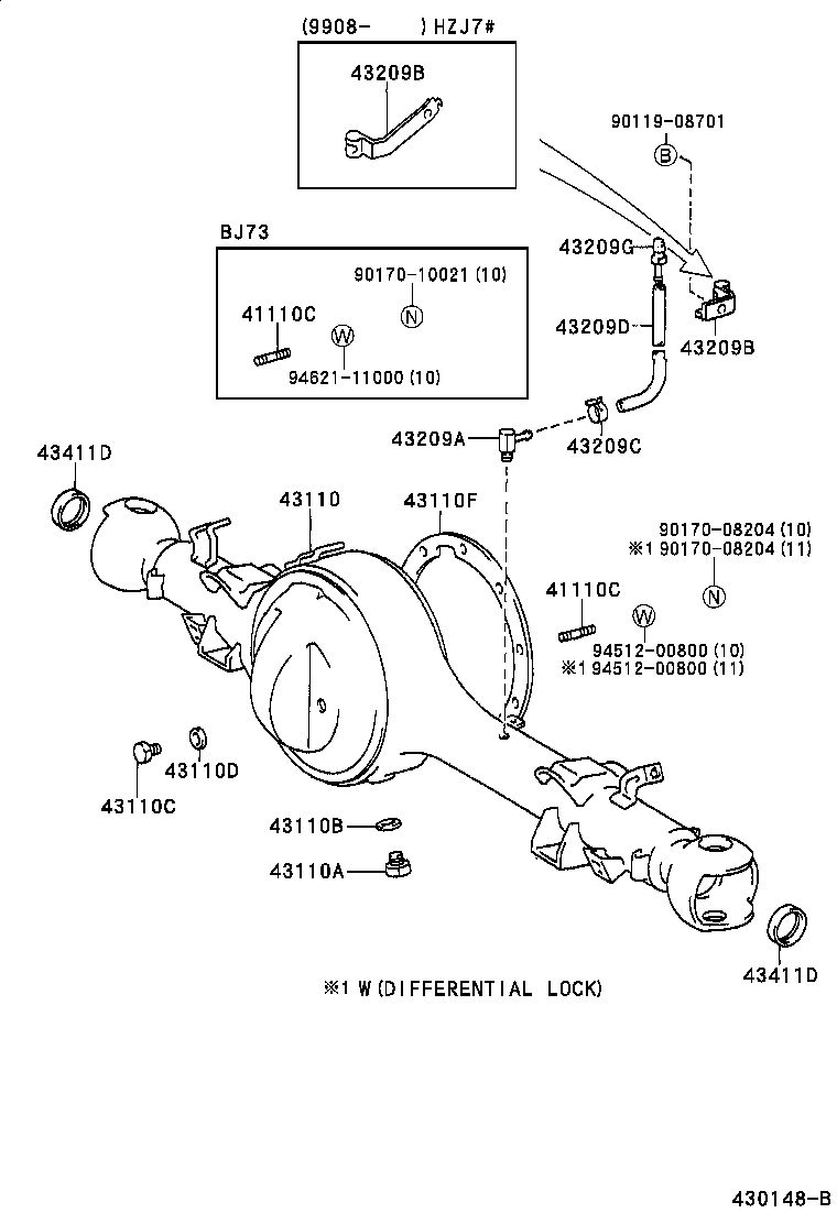  LAND CRUISER 70 |  FRONT AXLE HOUSING DIFFERENTIAL