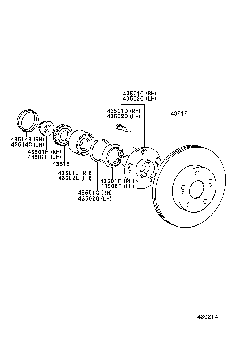  GS300 430 |  FRONT AXLE HUB