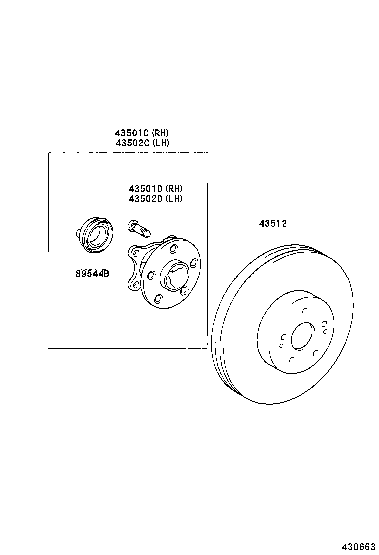  LS430 |  FRONT AXLE HUB