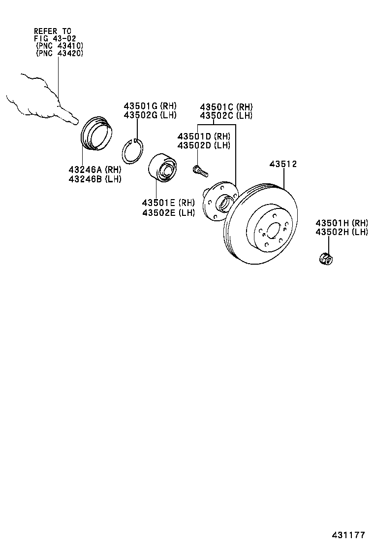  RX400H |  FRONT AXLE HUB