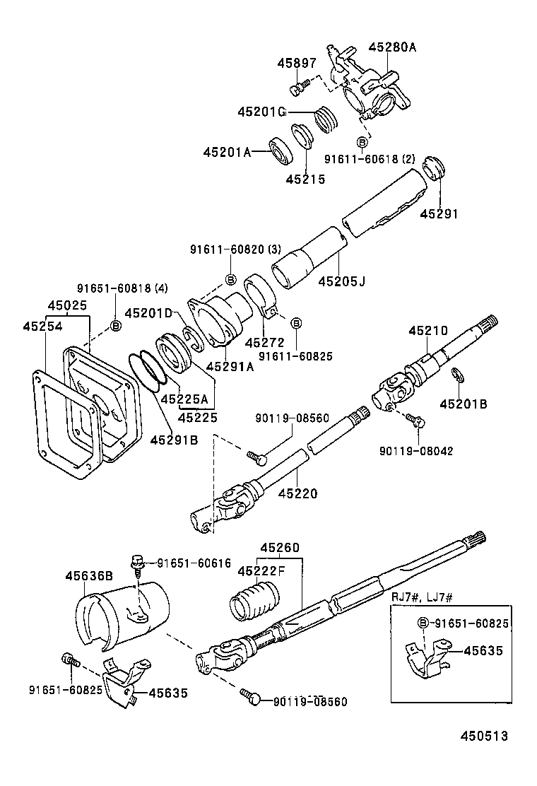  LAND CRUISER 70 |  STEERING COLUMN SHAFT